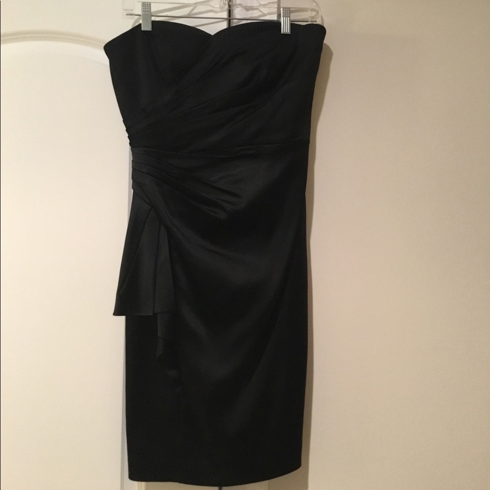 WHBM Strapless black semi-formal dress Size 6